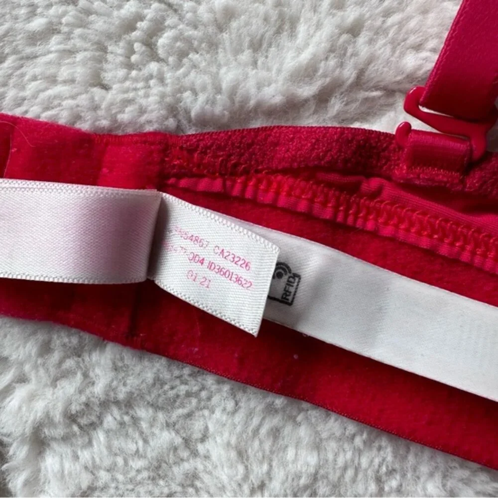 Victoria's Secret PINK | Red Script Wear Everywhere Push Up Bra | Size 34A